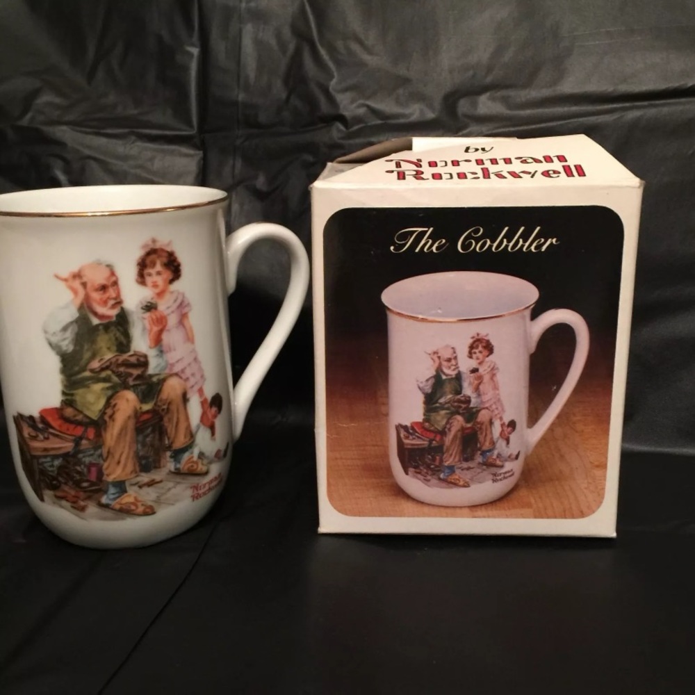 Vintage 1982 Norman Rockwell “The Gobbler” Mug